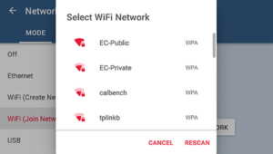 select wifi network screen